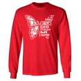 thumbnail image 1 of Shop4Ever Men's Butterfly Verse I Can Do All Things Through Christ Long Sleeve Shirt XX-Large Red, 1 of 5