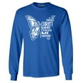thumbnail image 1 of Shop4Ever Men's Butterfly Verse I Can Do All Things Through Christ Long Sleeve Shirt XXX-Large Royal Blue, 1 of 5
