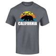 thumbnail image 1 of Shop4Ever Men's California State Bear Mountains Retro Horizon Graphic T-shirt XX-Large Charcoal, 1 of 5