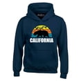 thumbnail image 1 of Shop4Ever Men's California State Bear Mountains Retro Horizon Hooded Sweatshirt Hoodie Small Navy, 1 of 5