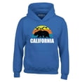 thumbnail image 1 of Shop4Ever Men's California State Bear Mountains Retro Horizon Hooded Sweatshirt Hoodie Small Royal Blue, 1 of 5