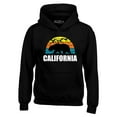 thumbnail image 1 of Shop4Ever Men's California State Bear Mountains Retro Horizon Hooded Sweatshirt Hoodie XXXX-Large Black, 1 of 5