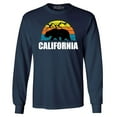 thumbnail image 1 of Shop4Ever Men's California State Bear Mountains Retro Horizon Long Sleeve Shirt XX-Large Navy, 1 of 5