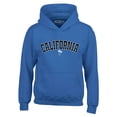 thumbnail image 1 of Shop4Ever Men's California State Letter Print Palm Tree Hooded Sweatshirt Hoodie XX-Large Royal Blue, 1 of 5