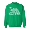 thumbnail image 1 of Shop4Ever Men's California Vintage Bear Crewneck Sweatshirt Large Irish Green, 1 of 5
