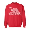 thumbnail image 1 of Shop4Ever Men's California Vintage Bear Crewneck Sweatshirt Small Red, 1 of 5