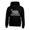 thumbnail image 1 of Shop4Ever Men's California Vintage Bear Hooded Sweatshirt Hoodie XXX-Large Black, 1 of 5