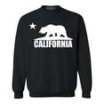 thumbnail image 1 of Shop4Ever Men's California White Bear Hoodies Republic of CA  Crewneck Sweatshirt XXXX-Large Black, 1 of 5