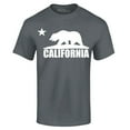 thumbnail image 1 of Shop4Ever Men's California White Bear Hoodies Republic of CA  Graphic T-shirt Large Charcoal, 1 of 5
