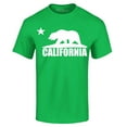thumbnail image 1 of Shop4Ever Men's California White Bear Hoodies Republic of CA  Graphic T-shirt XX-Large Irish Green, 1 of 5