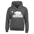 thumbnail image 1 of Shop4Ever Men's California White Bear Hoodies Republic of CA  Hooded Sweatshirt Hoodie XX-Large Charcoal, 1 of 5