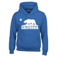 thumbnail image 1 of Shop4Ever Men's California White Bear Hoodies Republic of CA  Hooded Sweatshirt Hoodie XXX-Large Royal Blue, 1 of 5
