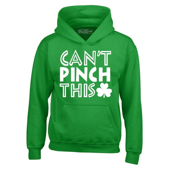 Shop4Ever Men's Can't Pinch This St. Patrick's Day Hooded Sweatshirt Hoodie Small Irish Green