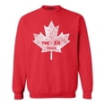 thumbnail image 1 of Shop4Ever Men's Canada Leaf The EH Team Canadian Pride Crewneck Sweatshirt X-Large Red, 1 of 5