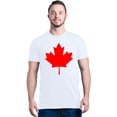 thumbnail image 1 of Shop4Ever Men's Canada Red Leaf Canadian Flag Graphic T-shirt XXX-Large White, 1 of 5