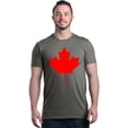 thumbnail image 1 of Shop4Ever Men's Canada Red Leaf Canadian Flag Graphic T-shirt XXXXX-Large Charcoal, 1 of 5