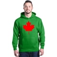 thumbnail image 1 of Shop4Ever Men's Canada Red Leaf Canadian Flag Hooded Sweatshirt Hoodie X-Large Irish Green, 1 of 5