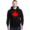 thumbnail image 1 of Shop4Ever Men's Canada Red Leaf Canadian Flag Hooded Sweatshirt Hoodie XXXXX-Large Black, 1 of 5