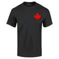 thumbnail image 1 of Shop4Ever Men's Canada Red Maple Leaf Pocket Size Canadian Graphic T-shirt X-Large Black, 1 of 5