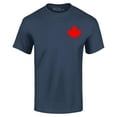 thumbnail image 1 of Shop4Ever Men's Canada Red Maple Leaf Pocket Size Canadian Graphic T-shirt XX-Large Navy, 1 of 5