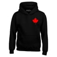 thumbnail image 1 of Shop4Ever Men's Canada Red Maple Leaf Pocket Size Canadian Hooded Sweatshirt Hoodie XX-Large Black, 1 of 5