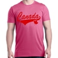 thumbnail image 1 of Shop4Ever Men's Canada Red with Leaf Canadian Flag Graphic T-shirt Small Azalea Pink, 1 of 5