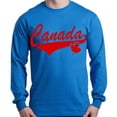 thumbnail image 1 of Shop4Ever Men's Canada Red with Leaf Canadian Flag Long Sleeve Shirt XX-Large Royal Blue, 1 of 5