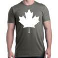 thumbnail image 1 of Shop4Ever Men's Canada White Leaf Proud Canadian Flag Graphic T-shirt Medium Charcoal, 1 of 5
