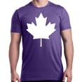 thumbnail image 1 of Shop4Ever Men's Canada White Leaf Proud Canadian Flag Graphic T-shirt XXXX-Large Purple, 1 of 5