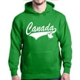 thumbnail image 1 of Shop4Ever Men's Canada White with Leaf Proud Canadian Flag Hooded Sweatshirt Hoodie Medium Irish Green, 1 of 5