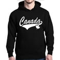 thumbnail image 1 of Shop4Ever Men's Canada White with Leaf Proud Canadian Flag Hooded Sweatshirt Hoodie XXXX-Large Black, 1 of 5