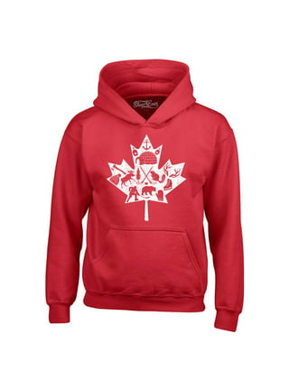 Boys 5/6 Canadian Canada Maple Leaf Zip Up Hoodie Jacket Coat See All Pics