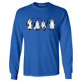 thumbnail image 1 of Shop4Ever Men's Cat Ghosts Halloween Long Sleeve Shirt Medium Royal Blue, 1 of 5