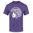 thumbnail image 1 of Shop4Ever Men's Changing The Things I Cannot Accept Angela Davis Graphic T-shirt Medium Purple, 1 of 5