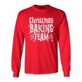 thumbnail image 1 of Shop4Ever Men's Christmas Baking Team WHITE Long Sleeve Shirt Small Red, 1 of 5