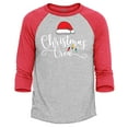 thumbnail image 1 of Shop4Ever Men's Christmas Crew Matching Xmas Holiday Raglan Baseball Shirt Small Heather Grey/Red, 1 of 4