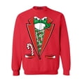 thumbnail image 1 of Shop4Ever Men's Christmas Tuxedo Costume with Plaid Vest Crewneck Sweatshirt Small Red, 1 of 5