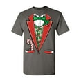 thumbnail image 1 of Shop4Ever Men's Christmas Tuxedo Costume with Plaid Vest Graphic T-shirt X-Large Charcoal, 1 of 5