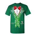 thumbnail image 1 of Shop4Ever Men's Christmas Tuxedo with Tree Vest Graphic T-shirt Medium Kelly, 1 of 5
