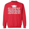 thumbnail image 1 of Shop4Ever Men's Class of 2026 Crewneck Sweatshirt Small Red, 1 of 5
