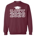 thumbnail image 1 of Shop4Ever Men's Class of 2026 Crewneck Sweatshirt XXX-Large Maroon, 1 of 5