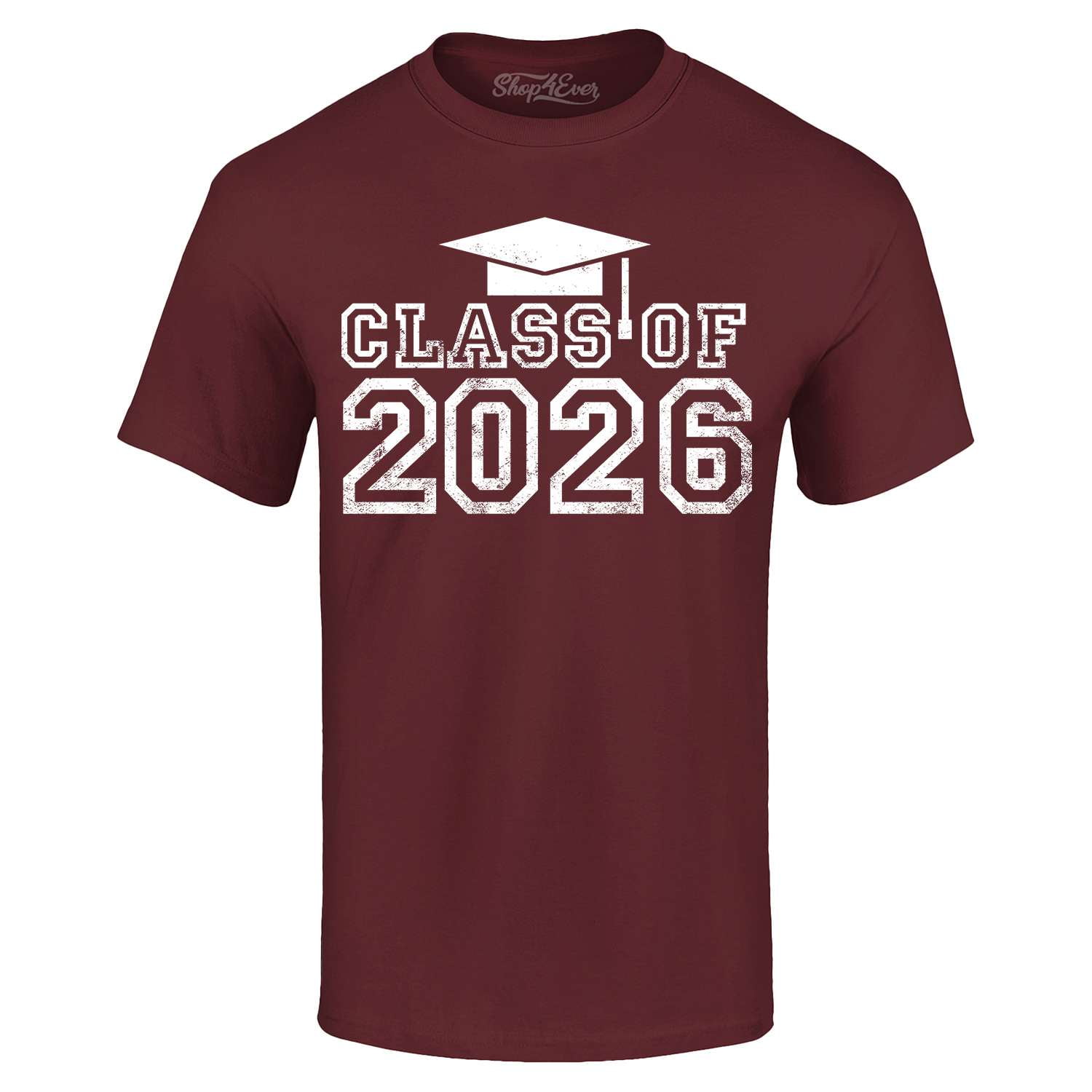 Shop4Ever Men's Class of 2026 Graphic T-shirt XXXXX-Large Red
