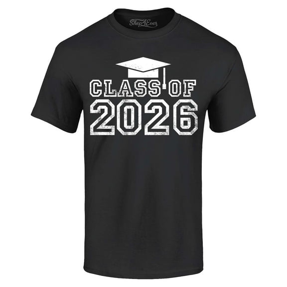 Shop4Ever Men's Class of 2026 Graphic T-shirt XX-Large Black