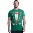 thumbnail image 1 of Shop4Ever Men's Classic Red Bow Tie Tuxedo Suit Party Costume Graphic T-shirt Large Kelly, 1 of 5