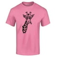thumbnail image 1 of Shop4Ever Men's Cool Giraffe Cute Animal  Graphic T-shirt Large Azalea Pink, 1 of 5
