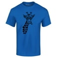 thumbnail image 1 of Shop4Ever Men's Cool Giraffe Cute Animal  Graphic T-shirt XX-Large Royal Blue, 1 of 5