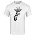 thumbnail image 1 of Shop4Ever Men's Cool Giraffe Cute Animal  Graphic T-shirt XXXX-Large White, 1 of 5
