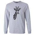 thumbnail image 1 of Shop4Ever Men's Cool Giraffe Cute Animal  Long Sleeve Shirt Large Sports Grey, 1 of 5