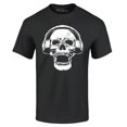 thumbnail image 1 of Shop4Ever Men's  DJ Skull Wearing Headphones Graphic T-shirt XX-Large Black, 1 of 5