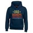 thumbnail image 1 of Shop4Ever Men's Dad Grandpa Great Grandpa I Keep Getting Better Hooded Sweatshirt Hoodie Large Navy, 1 of 5